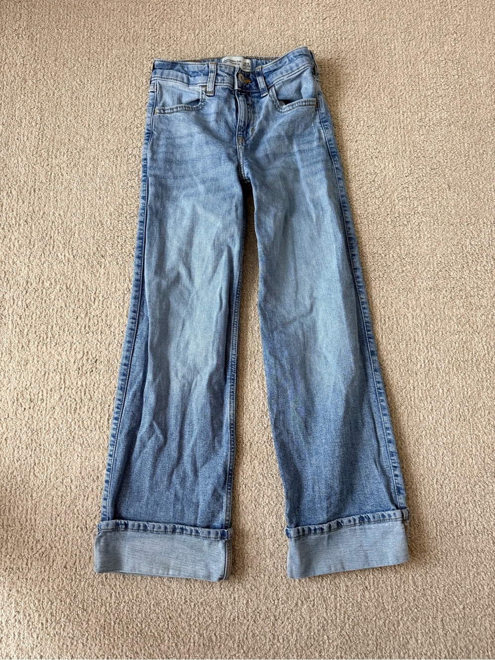 abercrombie kids Light Blue Wide Leg Jeans